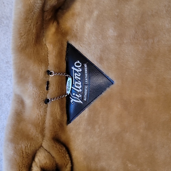 Vilanto Authentic Leather Bomber Jacket Faux Shearling Lined Men’s Large - Picture 3 of 10